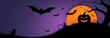 © POLEX - Halloween them banner with pumpkins and bats