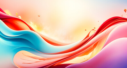 Wall Mural - Abstract Colorful Waves