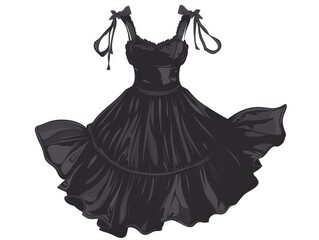 Sticker - black and white dress of the bride