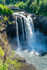 Canvas Print - Gushing Northwest Waterfall