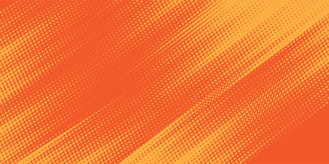orange and yellow background with halftone dot pattern elements. abstract grunge brush background. r