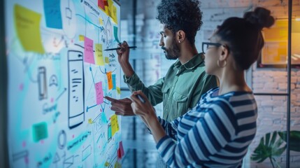 Wall Mural - the team planning session