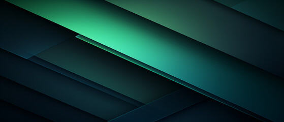 Poster - Green, turquoise, and blue background with vector overlap layers, creating a vibrant and dynamic design