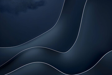 Wall Mural - minimalist dark blue background with white outlines, modern simple shapes, smooth curves, subtle gradients, close up of one corner of the shape