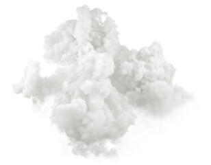Wall Mural - white clouds tranquility shape on transparent 3d render png