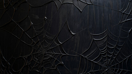 spider web on black background