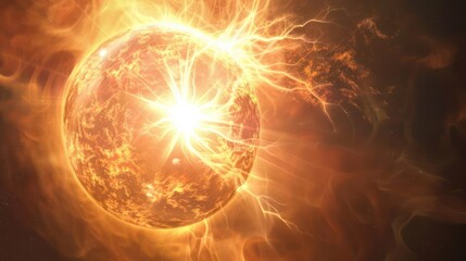 Wall Mural - a bright, mysterious magnetar with intense magnetic fields.,majestic astronomical image of galaxy un