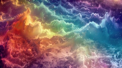 Wall Mural - a colorful, grand cosmic tide with unusual patterns.,majestic astronomical image of galaxy universe 