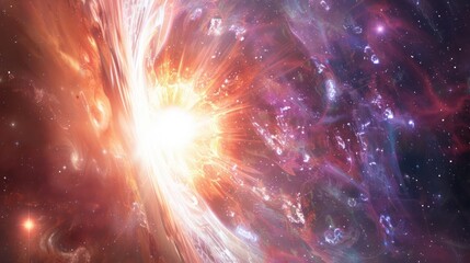 Wall Mural - a bright, mysterious hypernova explosion with intense energy.,majestic astronomical image of galaxy 