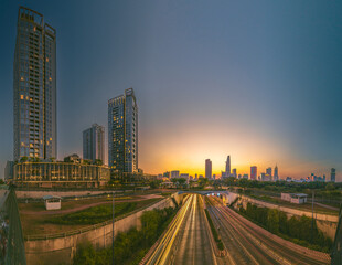 District 1, Saigon, Vietnam - Brilliant sunset in my city