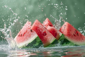 Wall Mural - Refreshing Watermelon Splash