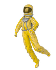 Wall Mural - astronaut girl is walking on space