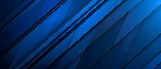 Wall Mural - Blue banner background with diagonal line and dark blue color for corporate concept vector design. Abstract minimal modern gradient wallpaper layout template