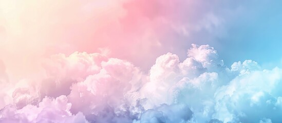 Wall Mural - Gradient Pastel Abstract Sky Background in Soft Cloudy Style