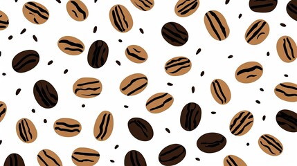 Wall Mural - coffee beans pattern