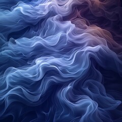 Poster - Blue and white abstract background with waves