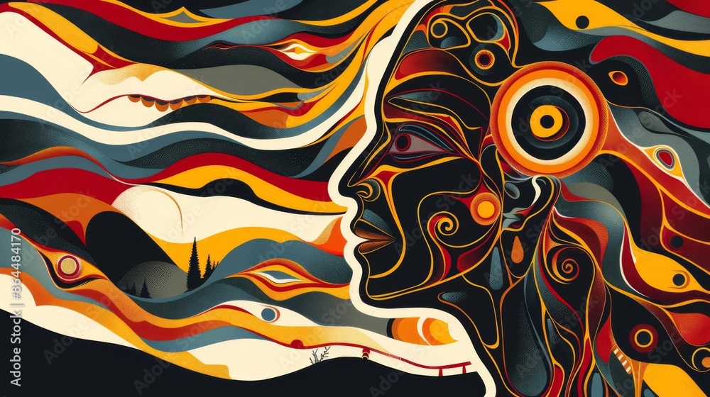 Dynamic and colorful design for National Indigenous Peoples Day ...