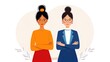 © ColorfulFlowerStudio - Two confident women standing together with arms crossed.