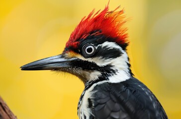 Sticker - close-up of a colorful woodpecker bird