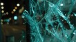 © Mamstock - Close up view of vandalized office window with shattered glass concept of vandalism or accident