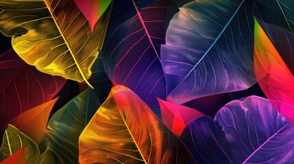 Poster - abstract futuristic background with vibrant lines and rows for design coupled with diverse colors of
