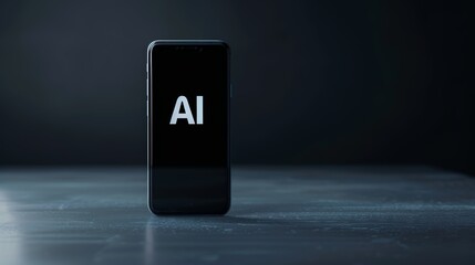 Poster - Overhead perspective of a mobile device with 