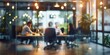 © Supremetones - Business office with blurred people casual wear, with blurred bokeh background