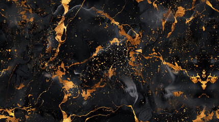 grunge texture background,black marble background with gold yellow veins