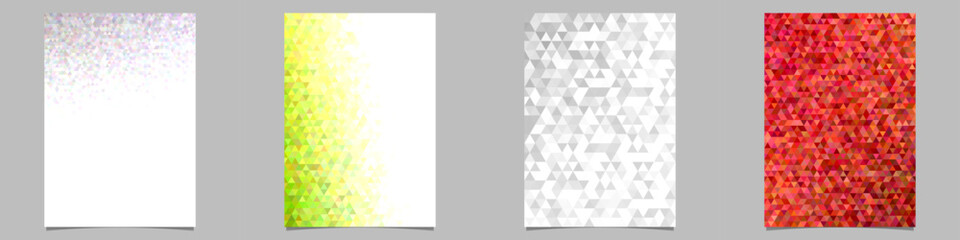 Poster - Abstract triangle polygon brochure background collection