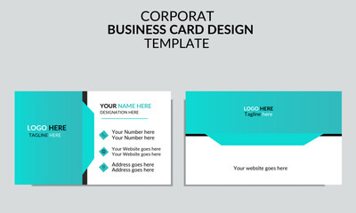 Wall Mural - stylish business card template design, simple clean design and modern
