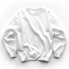 Wall Mural - PNG Transparent Sweatshirt Mockup with Transparent Lights & Shadows