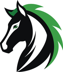 Wall Mural - horse head logo design silhouette