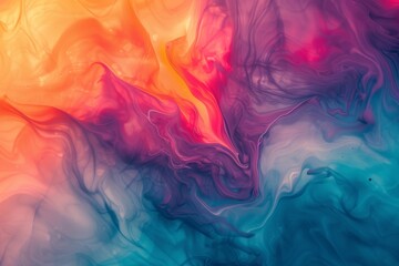 Aufkleber - a colorful abstract painting with a white frame, an abstract vector background with fluid shapes