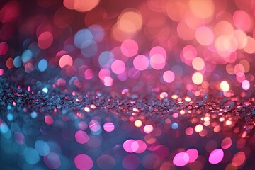 Poster - a blurry background with a blue and purple color, background with holographic glitter and bokeh lights