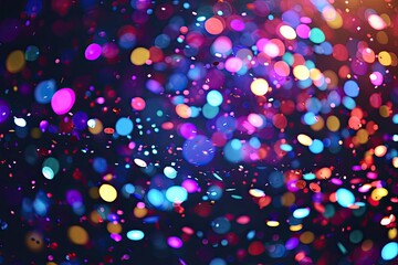Poster - vibrant confetti celebration with a burst of colorful lights