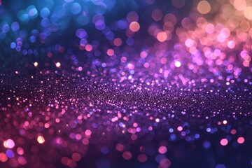 Poster - a colorful background with many different colored lights, background with holographic glitter and sp