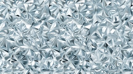 Poster - a seamless pattern of abstract, geometric shapes formed by shiny, silver foil seamless pattern