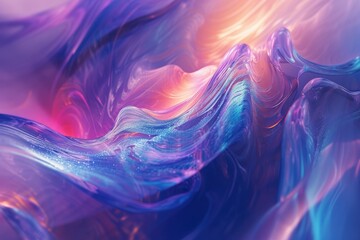Fototapete - a purple and blue abstract painting, Ethereal Glassmorphism inspired background