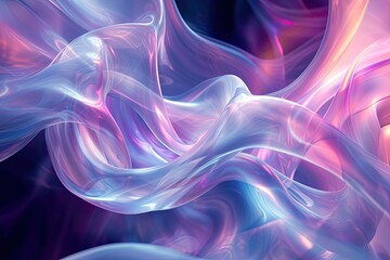 Fototapete - a purple and blue abstract painting, Ethereal Glassmorphism inspired background