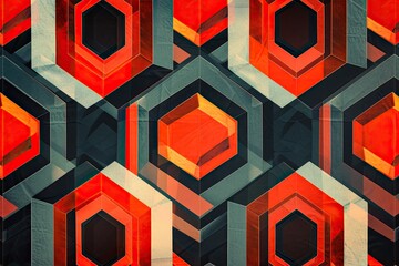 Aufkleber - a computer screen with a world map on it, Geometric patterns with Glassmorphism effect on background
