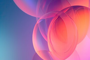Poster - a close up of a purple and pink abstract painting, Presentation background with Glassmorphism style ellipses