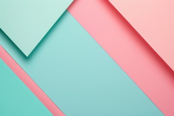 Wall Mural - A conceptual background featuring abstract geometric shapes in soft pastel colors, perfect for a banner with ample copy space