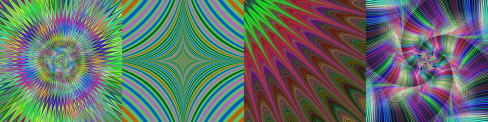Poster - Abstract digital art background set