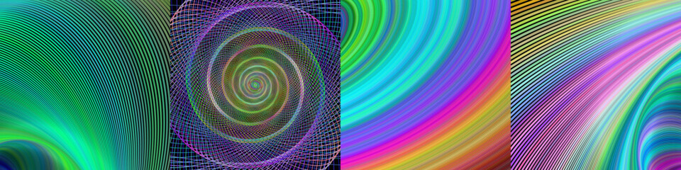Poster - Abstract digital art background collection