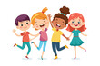 © Shajamal - Group of cartoon happy children dancing vector