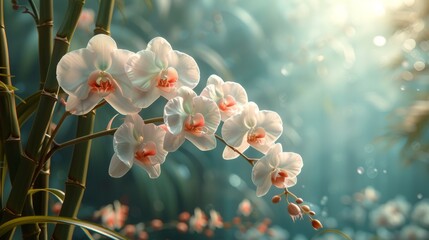 Wall Mural - Orchids in natural sunlight