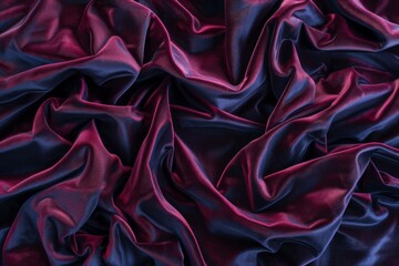 Aufkleber - a blue velvet fabric with a very large amount of folds, Mirror the soft and lush texture of a velveteen fabric, highlighting its luxuriance and depth