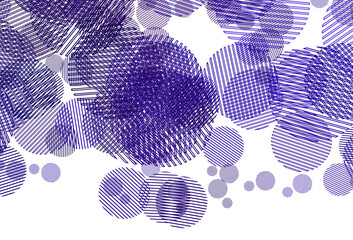 Wall Mural - light purple vector background with bubbles.