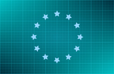 Poster - Vector illustration blue background