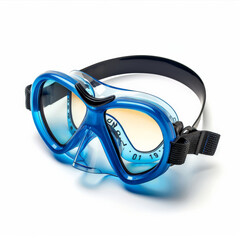 A pair of snorkel and goggles set, isolated on white background